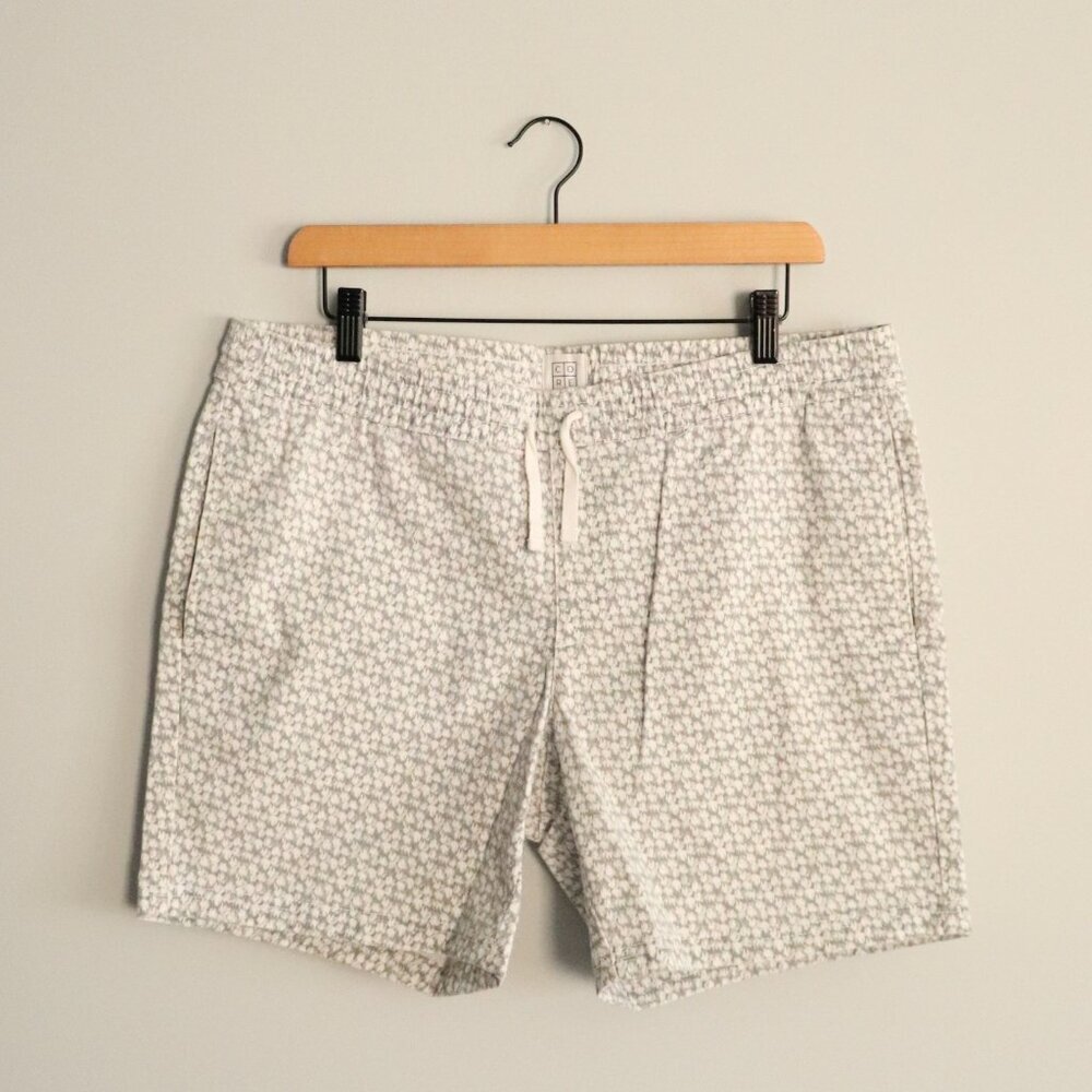 Core Life Men's Sz M White Summer Casual Stretch Cotton Pockets‎ Shorts